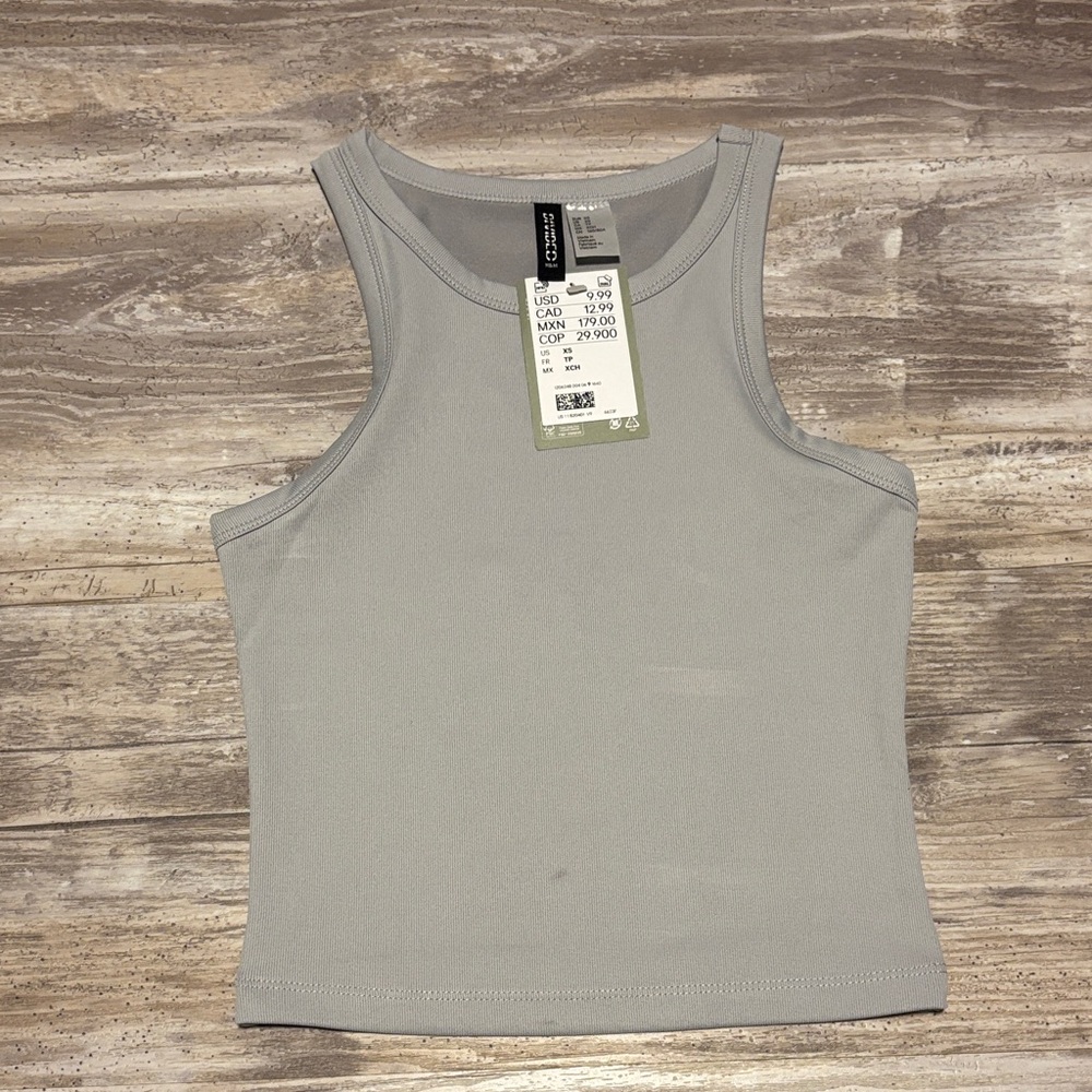 H&M Light Gray Ribbed Tank